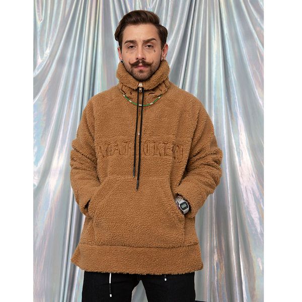 

vfiveunfour 2019 fashion popular europe us high street sweatershirts wool sweater oversize hip hop loose hooded wear winter, White;black