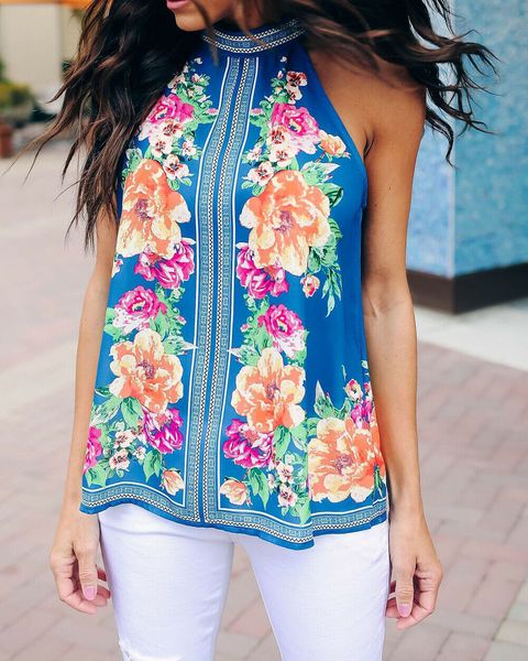 

горячие женщины леди майка бандаж вышивка цветочный жилет хлопок boho круглый вырез жилет лето свободные цветочные рукавов пляжная вечеринка, White