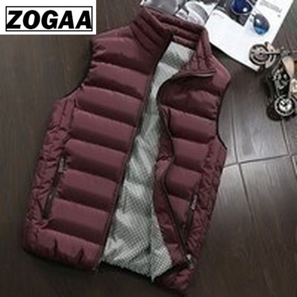 

zogaa 2019 mens vest and coat plug cotton mens vest coat winter warm couple slim fit jacket casual, Black;brown