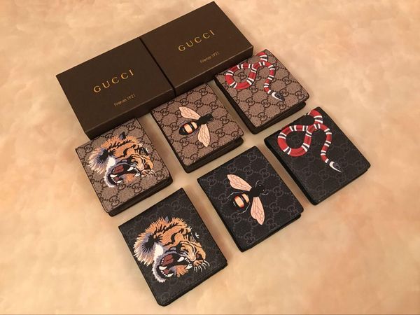 

2019 paris plaid check style designer mens wallet знаменитые мужские роскошные двойные кошельки с карманом для монет несколько коротких мале