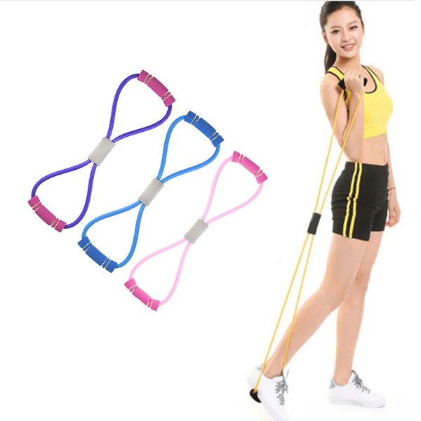 

8type yoga pull rope tube rubber latex muscle training resistance band elastic pull rope gym fitness equipment sport rubber band