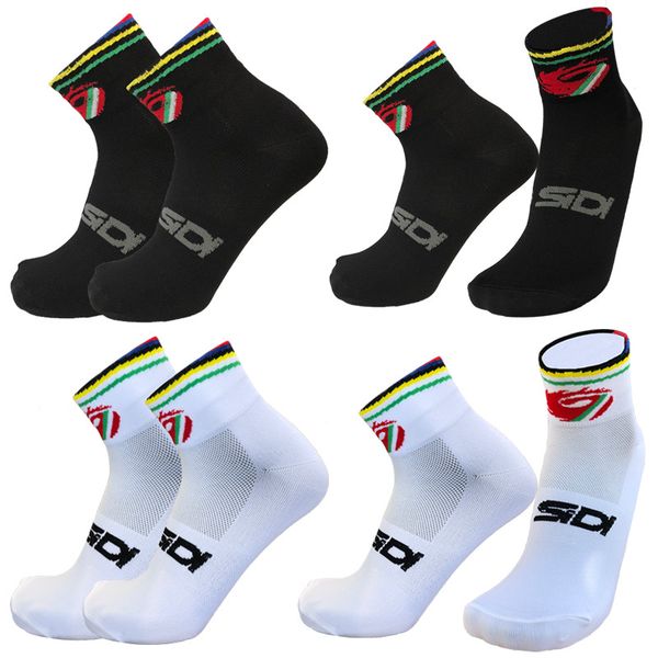 

new short brand cycling socks stripe running socks sports bike, Black