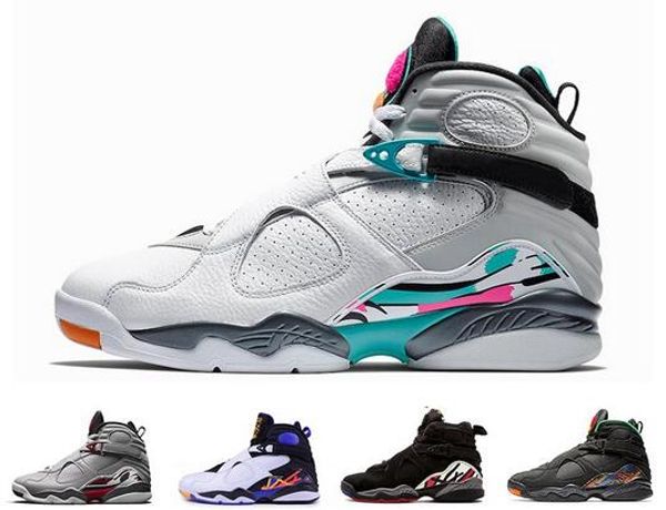 

2019 south beach white aqua raid red 8 vii 8s men basketball shoes valentine's day chrome countdown pack mens outdoor sports sneakers 8