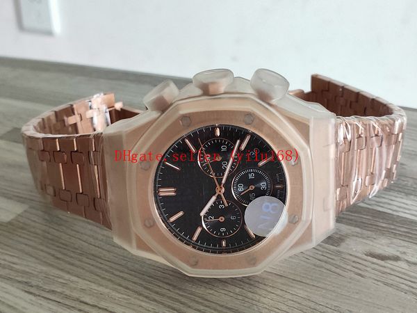 

лучшие продажи высококачественных наручных часов n8 завод royal oak 26320or.оо.1220or.0 1 розовое золото 42 мм vk кварцевый хронограф рабочи, Slivery;brown