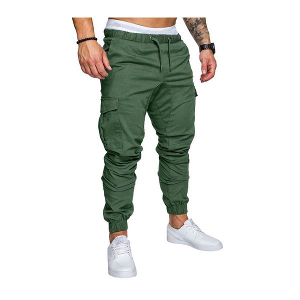 

mens fashion casual 2020 pocket trousers comfortable sweatpants new arrive sport jogger pants 6 colors explosion, Black