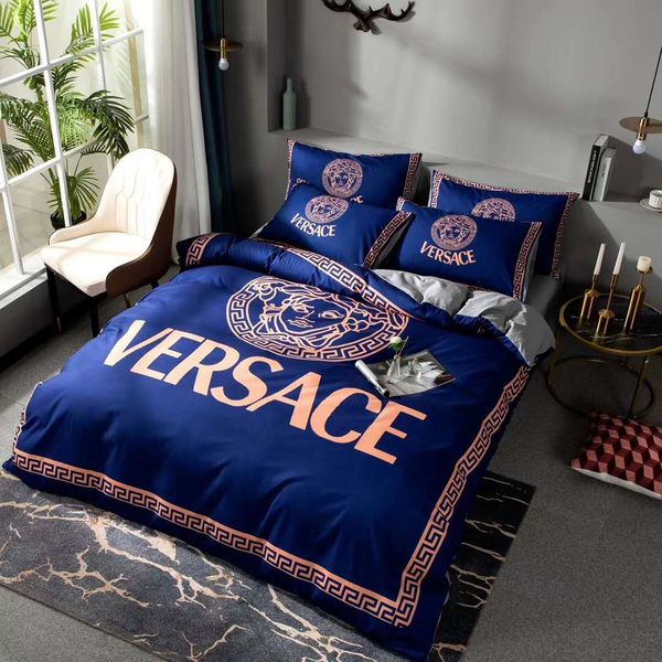 

branded cotton bedding set designer letter duvet cover quilt cover bedclothes sheet  size warm comforter cover