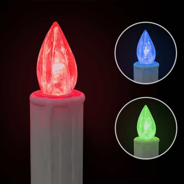 

christmas wireless led candles remote control 20 pcs rgb wall stickers