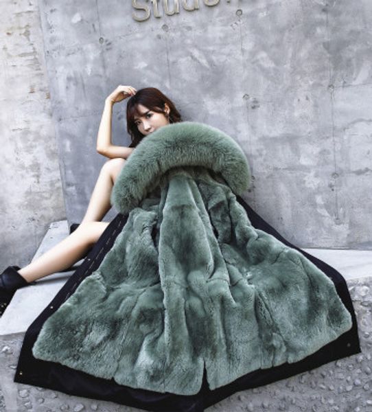 

2020 new real real fur winter coat, Black
