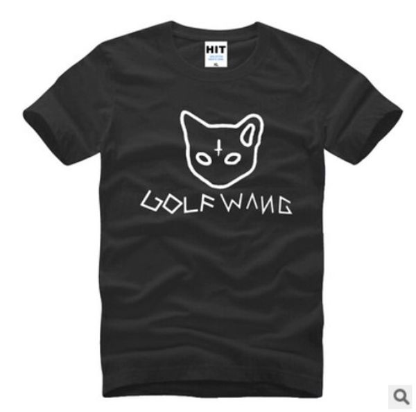 

pure cotton men's short sleeve t-shirt golf wang street hip hop rap