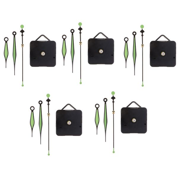 

5 шт черный кварцевые настенные часы движение механизм руки diy ремонт комплект вал