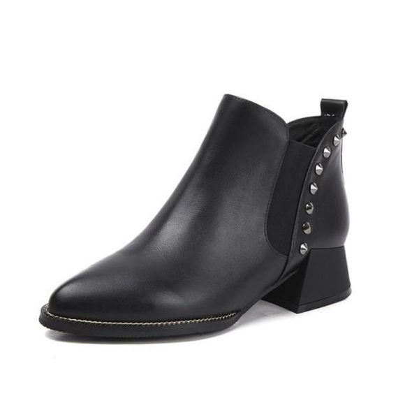 

new fashion pointed square root comfort europe and the united states light lightweight personality leather women's boots trend fashion