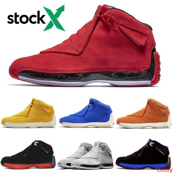 

stock x cool blue orange suede 18s basketball shoes defining moments mens toro red black royal 18 xviii cool grey sports chaussures 7-13