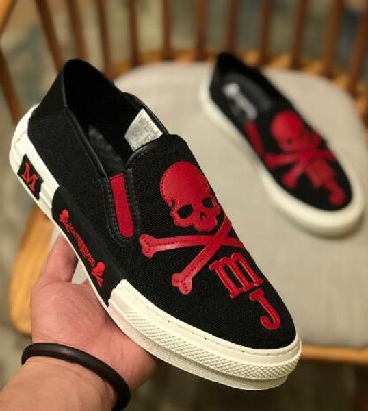 

men's trainers mastermind japan fashion casual shoe boots black men sneakers new arrival training sneakers walking gym jogging, White;red
