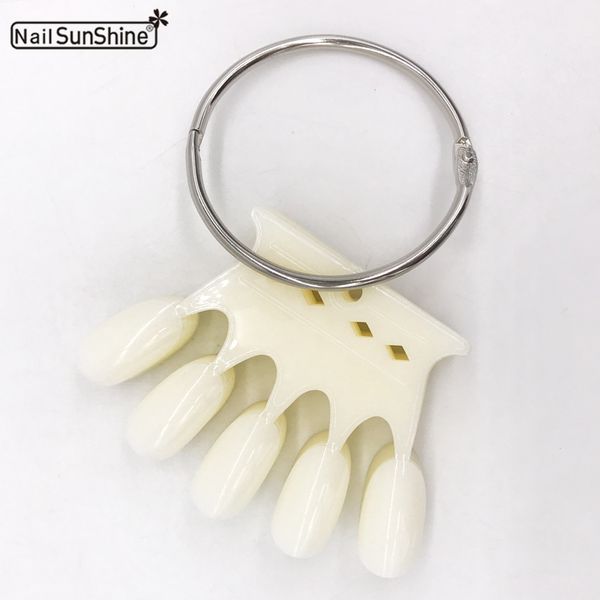 

50tips/set nail polish rack wall display color card natural nail art swatches palette ongle tools with ring acrylic shelf, Red;gold