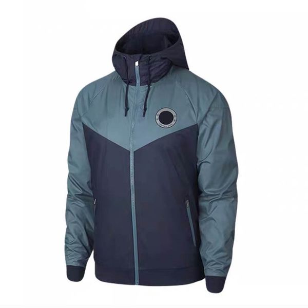 

designer men windbreaker football club team jackets sports fashion zipper with hood sportswear patchwork spring autumn jackets active nkzvq6, Black;brown