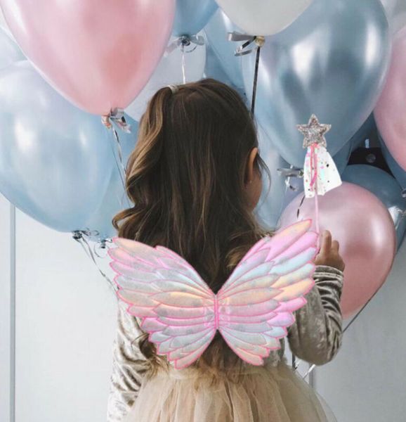 

children kids costumes performance props angel butterfly wings fairy magic stick