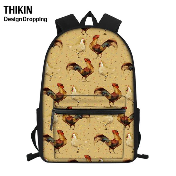 

thikin animal floral print pattern school bags for teenager junior backpacks children's schoolbag kids large bookbag gifts