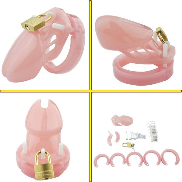 Keusch Vogel-Fabrik-Preis 100% Bio-sourced Resin Keuschheitsgerät Cock Cage mit Penis Ringe Sexspielzeuge