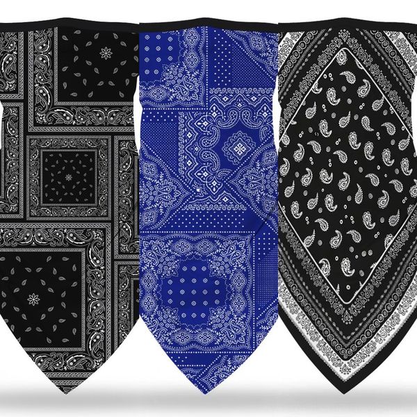 

qzdtq versatility face seamless bandanas headband fishing tube head neck cycling mask head scarf scarf gaite bandanna, Black
