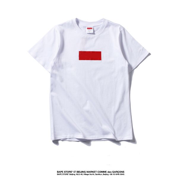 

20ss box logo men women t shirt mens designer t shirts summer fashion casual street t-shirt luxury classic man tshirt cotton high quality, White;black
