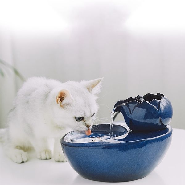 

pet ceramic automatic electric water fountain drinking bowl tank dog cat drinker