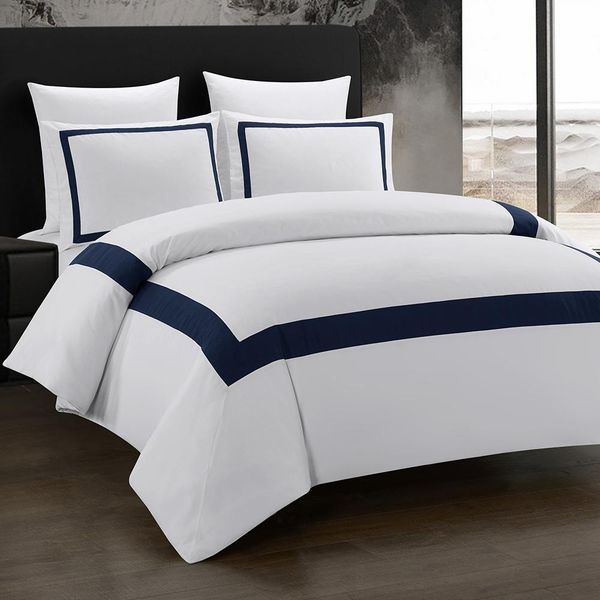 Yimeis Bed Linen Set Geometric Bedding Set Stitching Comforter