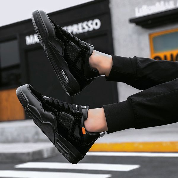 

breathable men shoes fashion 2019 men new spring autumn casual shoes comfortable white flat sneakers, Black