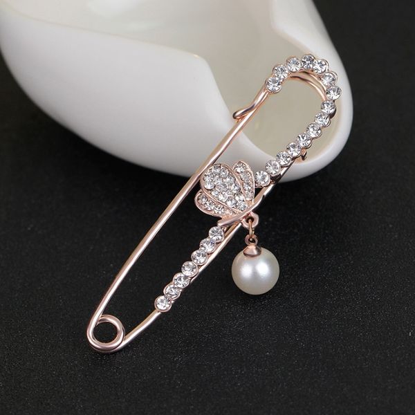 

large brooch pendant charm hijab pins for women butterfly animal pearl bow brooch for women wholesale jewelry accessories fashion, Gray