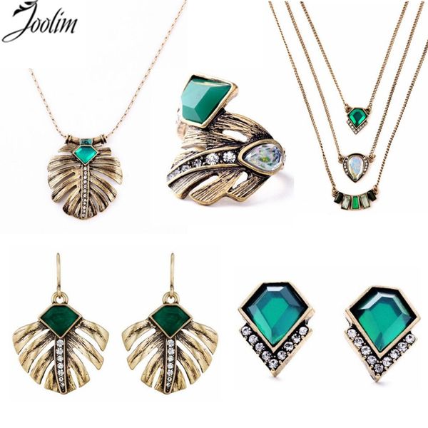 

joolim jewelry wholesale/2016 vintage leaf jewelry set american daily, Silver