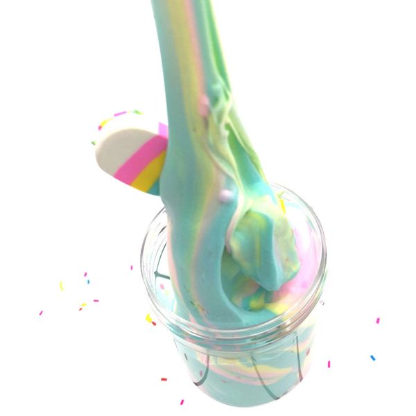 

simulation ice cream mixed color slime scented stress reliever kids clay toys reduced pressure mud children's toys #b