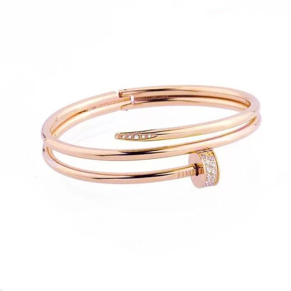 

2019 высококачественный розовый из нержавеющей стали тонкий браслет с бриллиантов