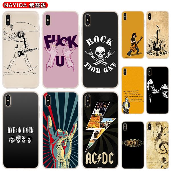 

soft phone case for iphone 11 pro x xr xs max 8 7 6 6s 6plus 5s s10 s11 note 10 plus huawei p30 xiaomi cover rock 'n roll