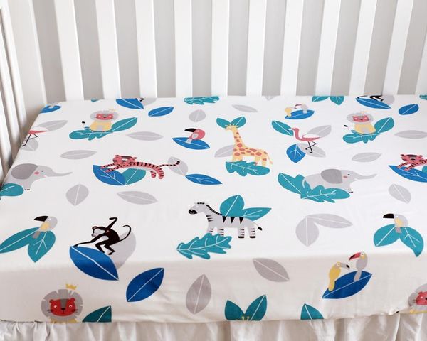 

baby floral fitted crib sheet girl's bed mattresses fits standard crib 28*52*9 inches