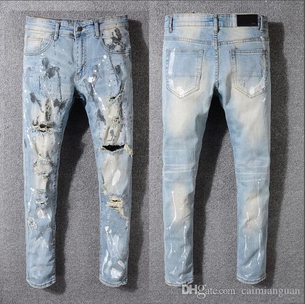 

mens designer pants new style casual skinny sweatpants mens designer jeans drop crotch jogging pants mens jeans #4801, Blue