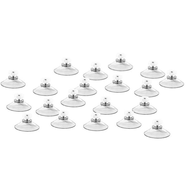 

new 20pcs suction cup hook with m4 thread 40mm suction cups with knurled nut clear for kitchen 1203#30