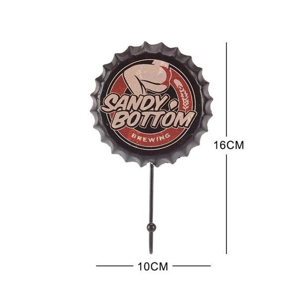

nocm-new retro creative beer cover hook "sandy bottom" character personality hook dressing room clothes home wall crafts