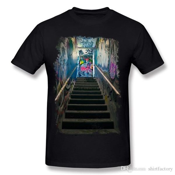 

special man 100% cotton the stairstee shirt man round neck beige short sleeve tee plus size geek tee shirt, White;black