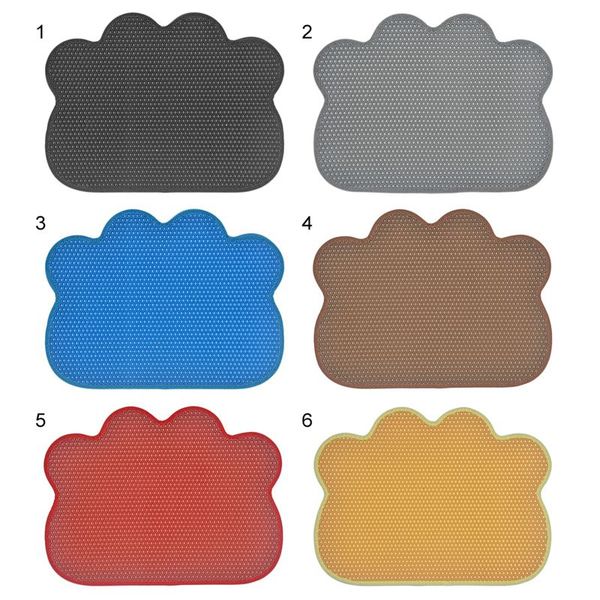 

pet cat litter mat environment-friendly eva double layer anti splash cats litter mat bear easy to clean