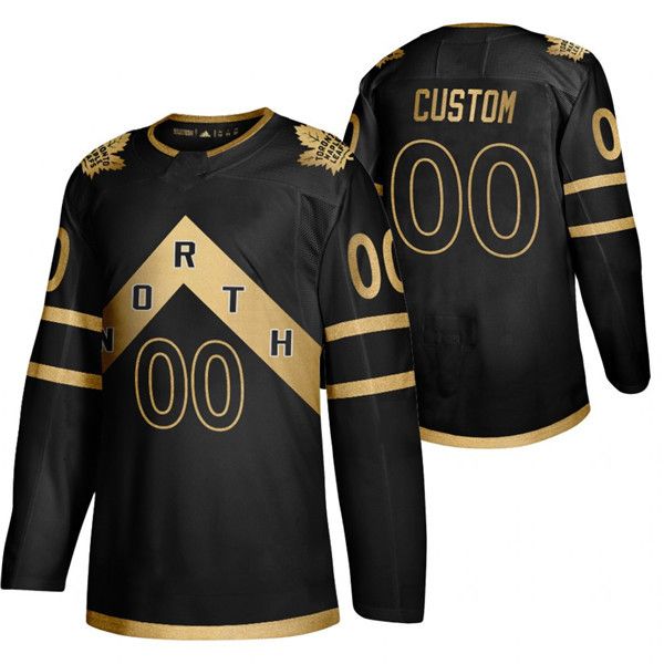 2020 Custom Toronto Maple Leafs 2020 Edition Black Jersey 91 Tavares 34 Matthew 16 Marner 44