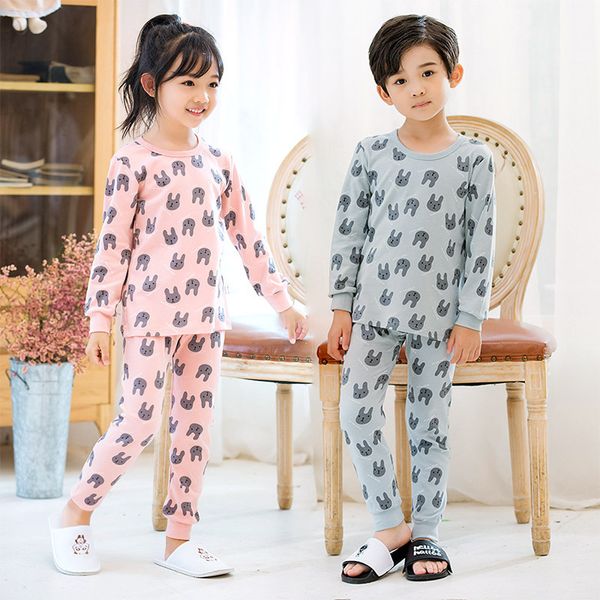 

2020 spring children pajamas animal cartoon sleepwear kids clothes set winter pyjamas kids toddler baby sleepwear for boys girls, Blue;red