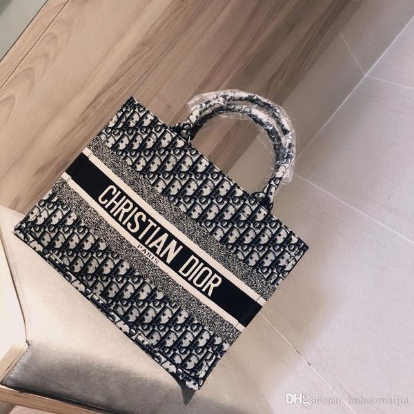 

designer shopping bag embroidered canvas book tote tote bag luxury handbag brand women bags designer shoulder bag 5o7