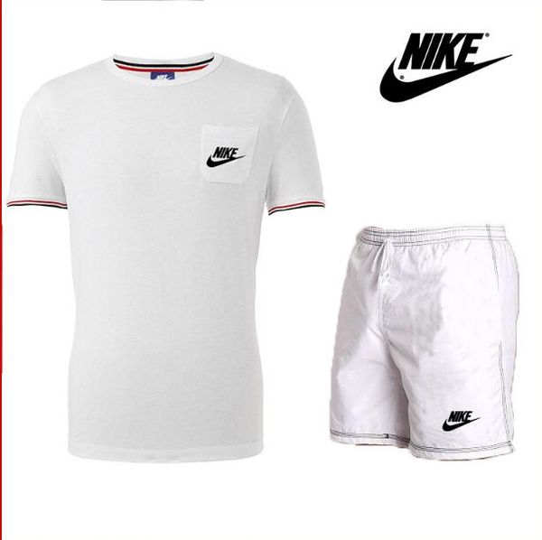 

sports suit men's shorts short sleeve t-shirt fashion summer loose fashion two piece summer running fitness suit, Gray