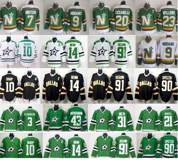 

dallas jerseys ice hokcye green white 10 patrick sharp 14 jamie benn 90 jason spezza 91 tyler seguin 20 dino ciccarelli, Black;red