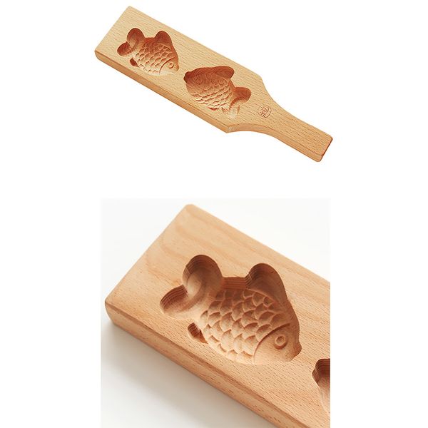 

fish shape wooden handmade muffin and mooncake cups mould biscuit cake mold