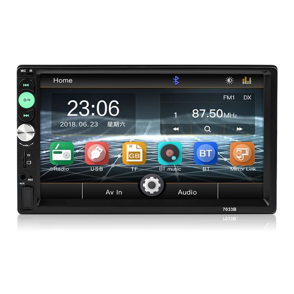 

7033b автомобильное стерео радио 2 din mp5-плеер mirrorlink android 2din автомобильный радиоприемник 7 "сенсорный экран hd bluetooth мультим