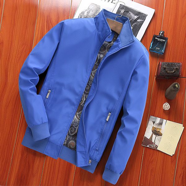 

bobonew spring 2019 men's jacket leisure pure color collar the jacket, Black;brown