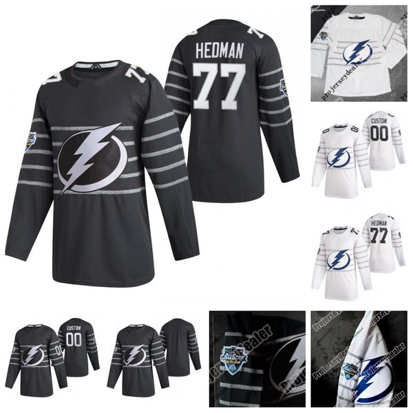 

tampa bay lightning 2020 all-star game джерси виктор хедман стивен стамкос никита кучеров брайден пункт тайлер джонсон шеренкирк сергачев, Black;red