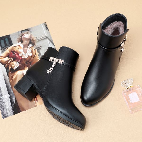 

women's boots trend casual casual high cost performance comfortable fashion non-slip workmanship, Black
