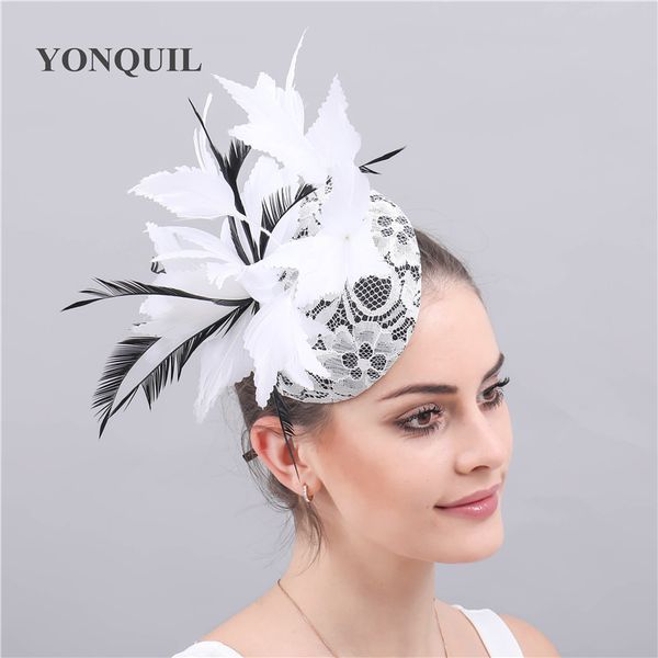 

fashion party chapeau fascinators women church fedora hat elegant ladies wedding show church headpiece with flower headwear