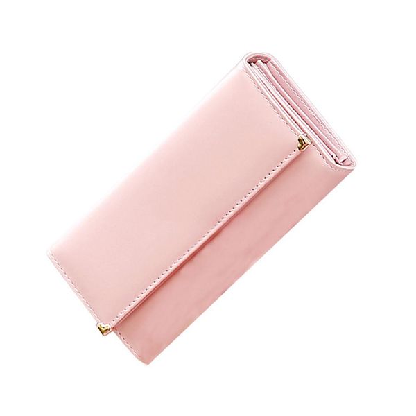 

women fashion long phone solid color wallet card cash holder clutches bag purse, Red;black